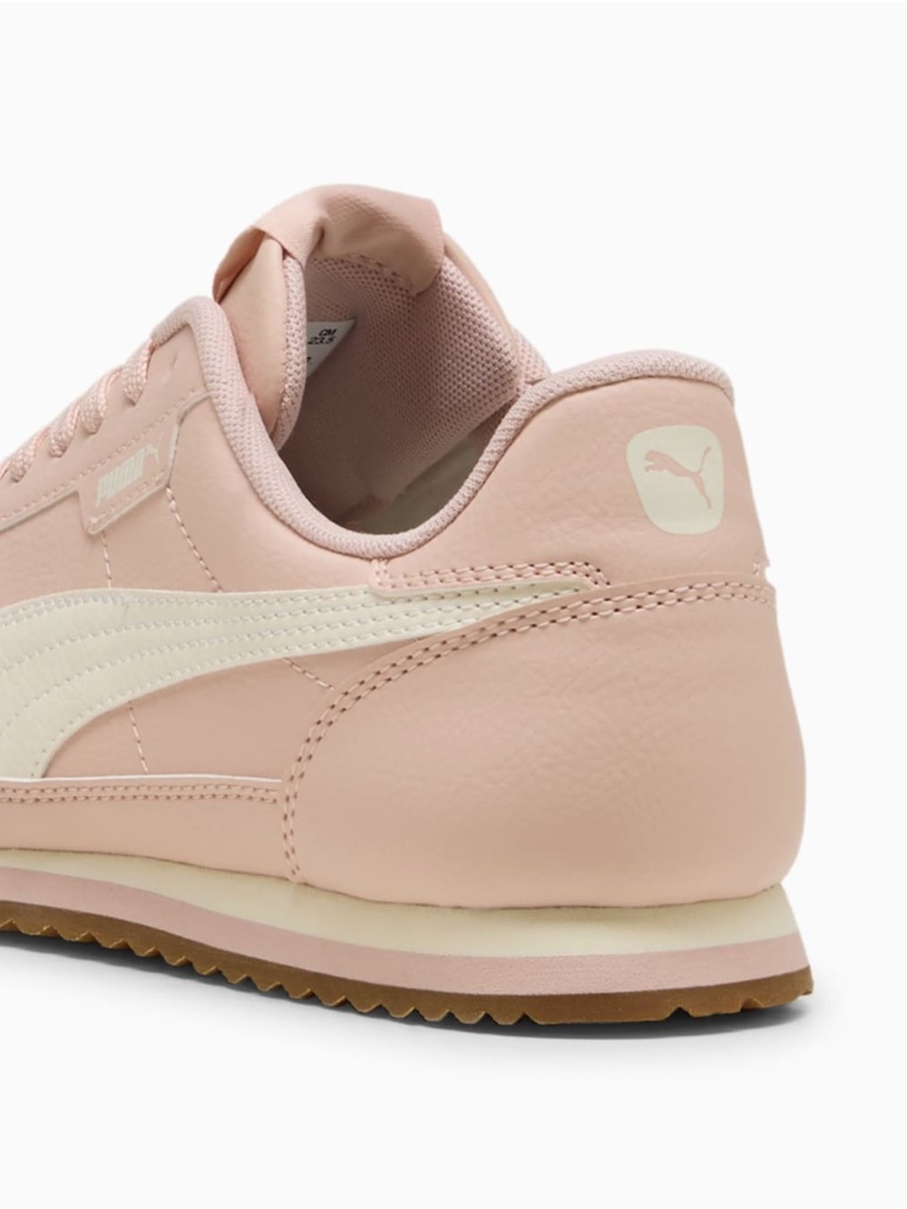 Puma Women’s Pink Sneakers with Cream Formstrip and Gum Sole - Picture 2 of 3